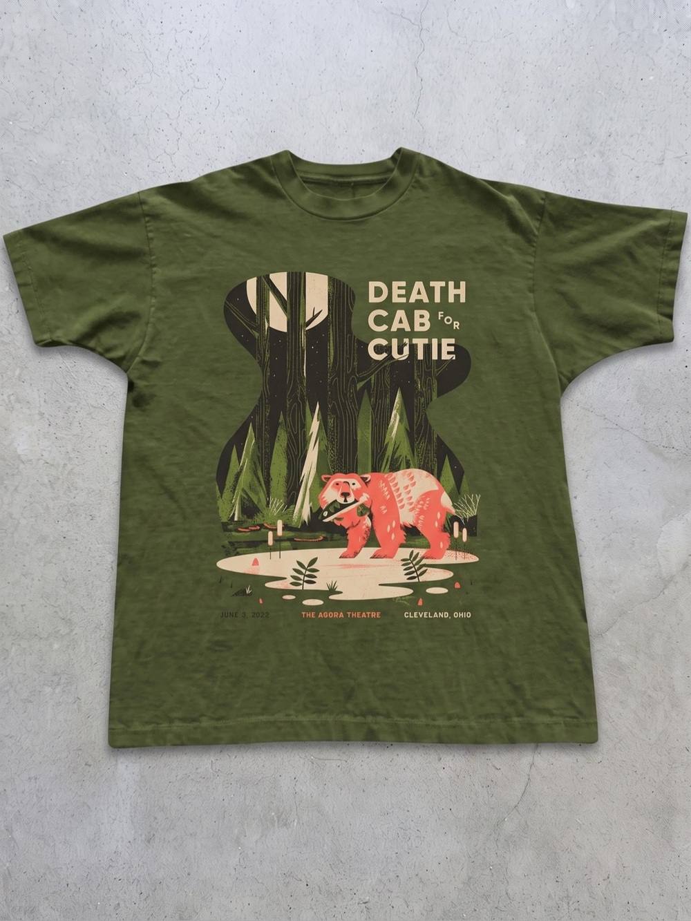 Gildan Cab Cutie Olive Green Graphic Tee